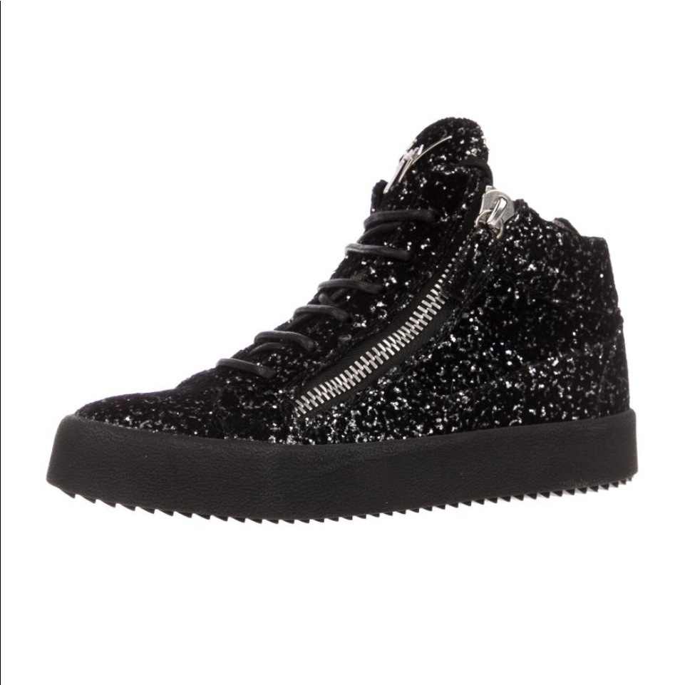 Giuseppe Zanotti Leather Sequins Sneakers Size 6